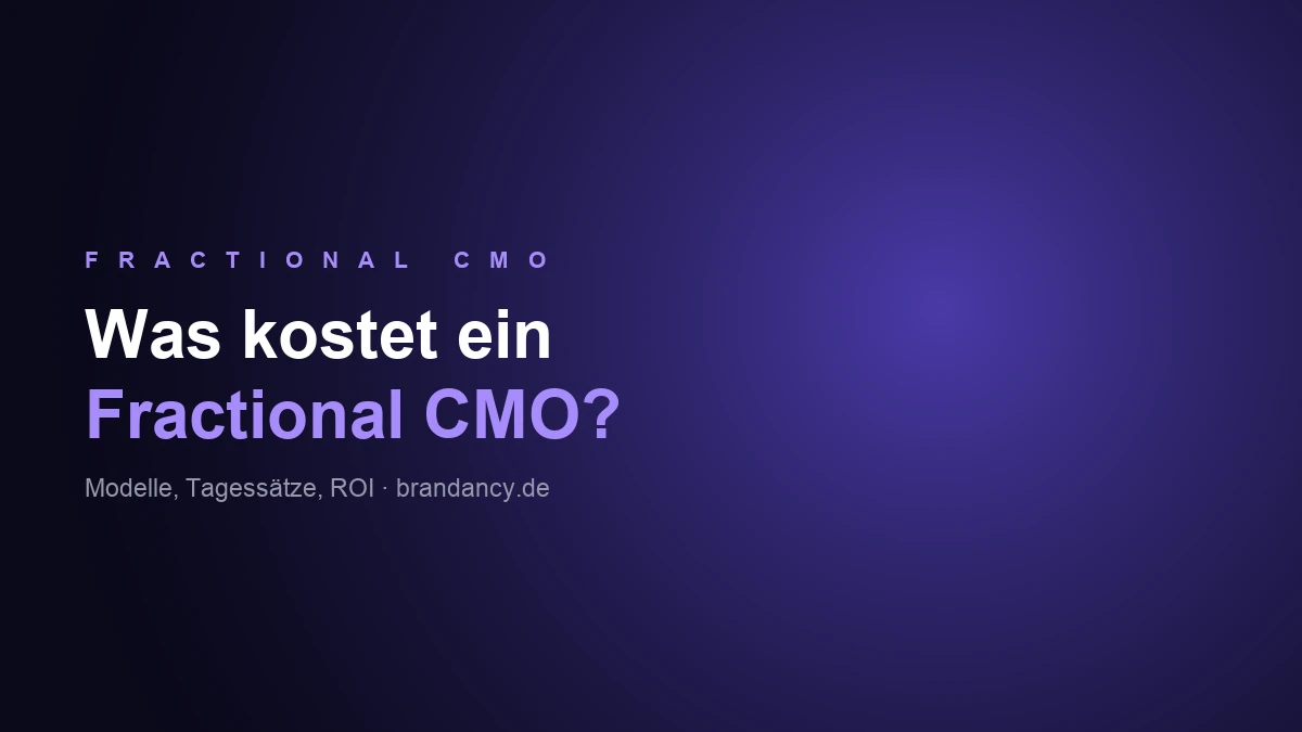 Was kostet ein Fractional CMO — Modelle, Tagessätze und ROI