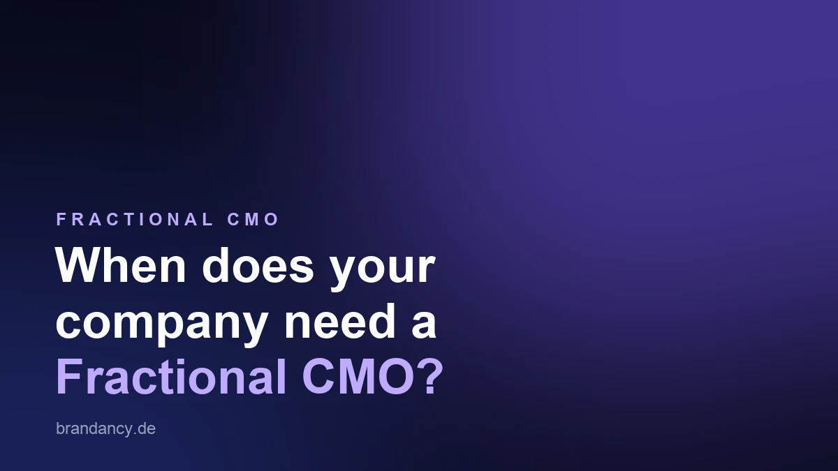 When does your company need a Fractional CMO?