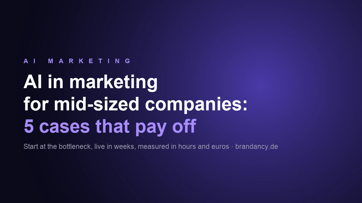 AI in Marketing for Mid-Sized Companies: 5 Use Cases That Pay Off Right Away
